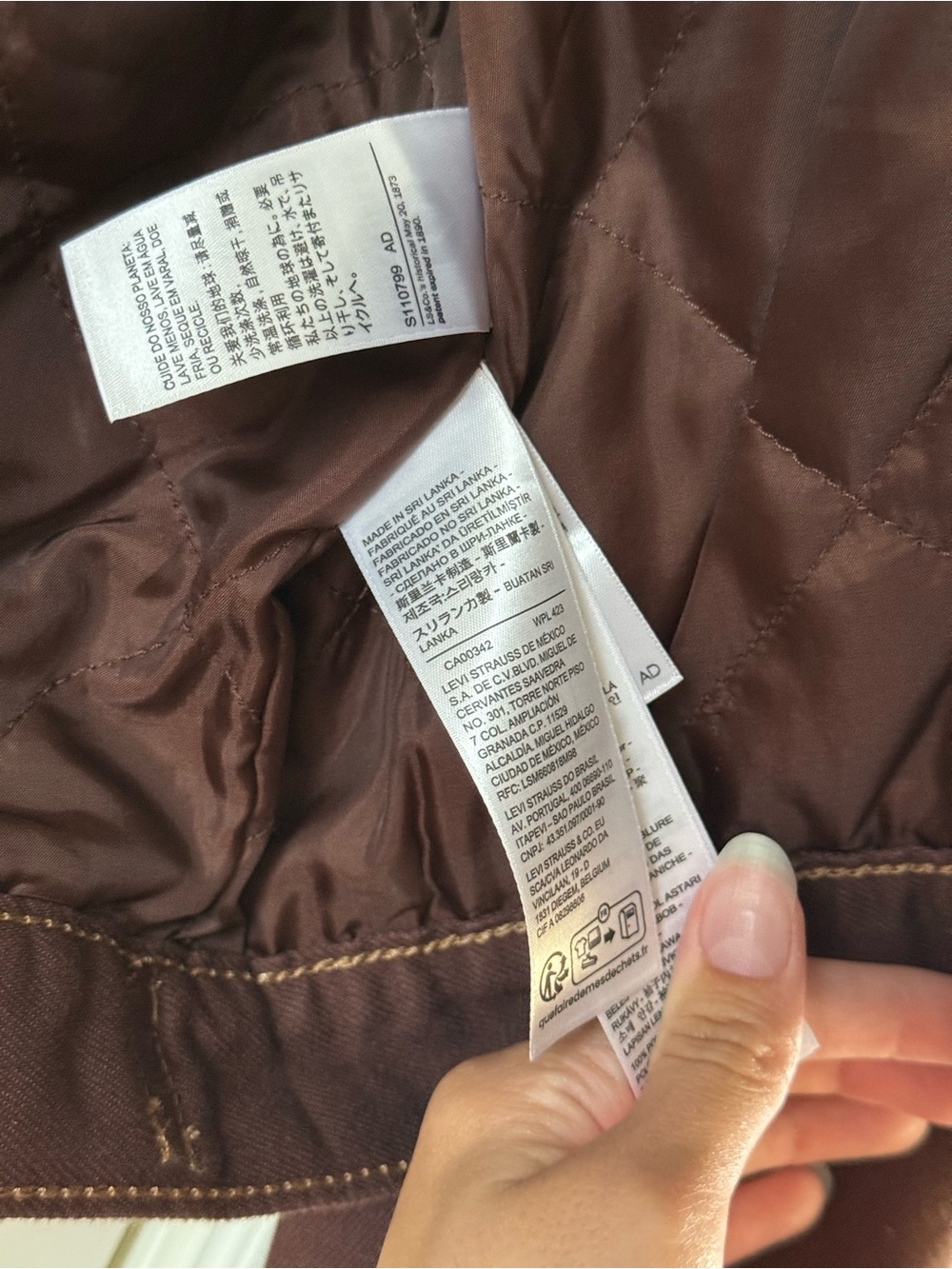 Levi's Women's Brown Sherpa Collar Cropped Jacket - Picture 5 of 5